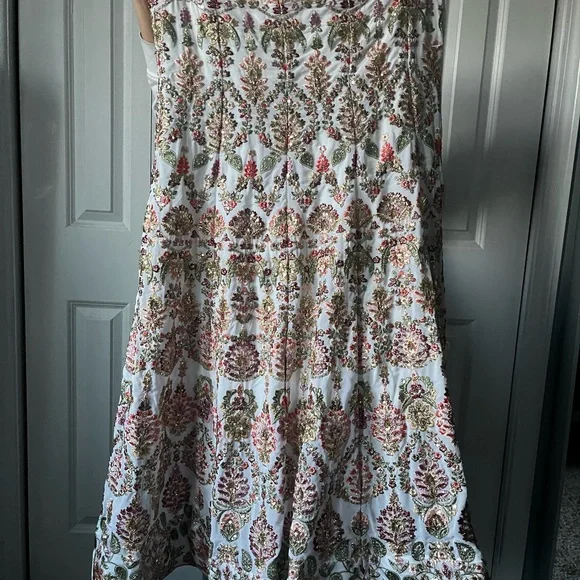 Off White Embroidered Lehenga Choli with Dupatta - Picture 7 of 9